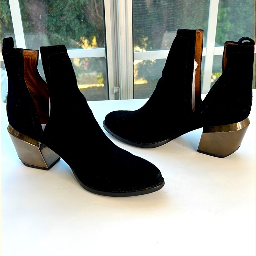 COPY - Jeffrey Campbell Metallic & Black Orwell 2 Sz:9